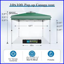 10x10FT Commercial Pop UP Canopy Party Tent Folding Waterproof Gazebo Adjustable