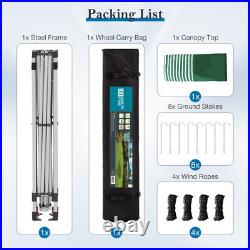 10x10FT Commercial Pop UP Canopy Party Tent Folding Waterproof Gazebo Adjustable