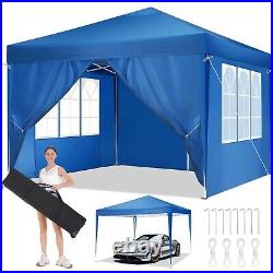 10x10FT Commercial Pop UP Canopy Party Tent Folding Waterproof Gazebo Heavy Duty