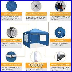10x10FT Commercial Pop UP Canopy Party Tent Folding Waterproof Gazebo Heavy Duty