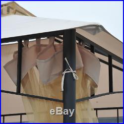 10x10FT Double-tier Patio Gazebo Canopy Shelter Outdoor Sun Shade Mosquito Net