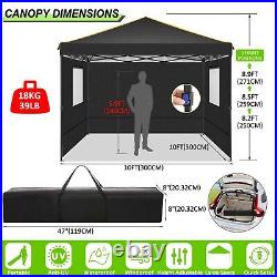 10x10FT EZ UP Canopy Shelter Folding Tent Heavy Duty Gazebo With Church Window