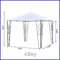 10x10FT Outdoor Patio Gazebo Canopy Party Tent Steel Oxford Top Cover Sunshade