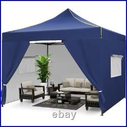 10x10FT Outdoor Pop Up Canopy Tent With Sidewalls, Heavy Duty Gazebo Waterproof