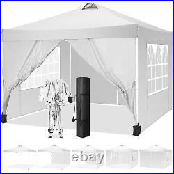 10x10FT Outdoor Pop-Up Canopy Tent With Sidewalls, Heavy Duty Gazebo Waterproof