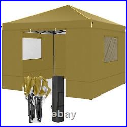 10x10FT Outdoor Pop-Up Canopy Tent With Sidewalls, Heavy Duty Gazebo Waterproof