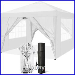 10x10FT Outdoor Pop-Up Canopy Tent With Sidewalls, Heavy Duty Gazebo Waterproof/