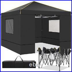 10x10FT Outdoor Pop-Up Canopy Tent With Sidewalls, Heavy Duty Gazebo Waterproof