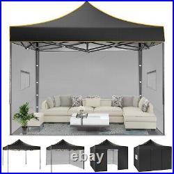 10x10FT Outdoor Pop-Up Canopy Tent With Sidewalls, Heavy Duty Gazebo Waterproof\