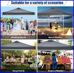 10x10FT Outdoor Pop Up Canopy Tent With Sidewalls, Heavy Duty Gazebo Waterproof#