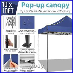 10x10FT Outdoor Pop Up Canopy Tent With Sidewalls, Heavy Duty Gazebo Waterproof