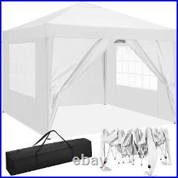 10x10FT Outdoor Pop-Up Canopy Tent With Sidewalls, Heavy Duty Gazebo Waterproof/