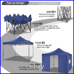 10x10FT Outdoor Pop Up Canopy Tent With Sidewalls, Heavy Duty Gazebo Waterproof 10x10FT Outdoor Pop Up Canopy Tent With Sidewalls, Heavy Duty Gazebo Waterproof