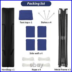 10x10FT Outdoor Pop Up Canopy Tent With Sidewalls, Heavy Duty Gazebo Waterproof