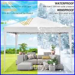 10x10FT Outdoor Pop-Up Canopy Tent With Sidewalls, Heavy Duty Gazebo Waterproof/