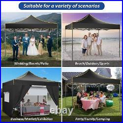 10x10FT Outdoor Pop-Up Canopy Tent With Sidewalls, Heavy Duty Gazebo Waterproof\