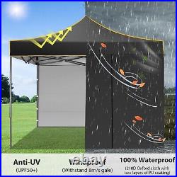 10x10FT Outdoor Pop-Up Canopy Tent With Sidewalls, Heavy Duty Gazebo Waterproof\