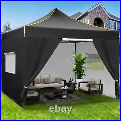 10x10FT Outdoor Pop-Up Canopy Tent With Sidewalls, Heavy Duty Gazebo Waterproof\