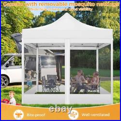 10x10FT Pop Up Canopy Party Tent Gazebo with Mosquito Netting Outdoor Garden Patio