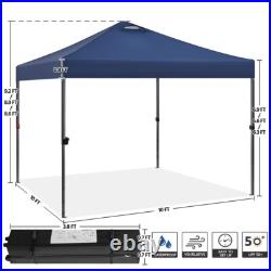 10x10FT Pop Up Canopy Tent Outdoor Heavy Duty Portable Tent with Vent & Sandbags