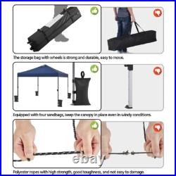 10x10FT Pop Up Canopy Tent Outdoor Heavy Duty Portable Tent with Vent & Sandbags