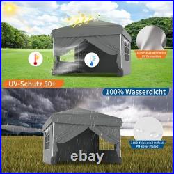 10x10FT Pop Up Canopy Tent, Shade Shelter WithHeavy Duty Steel Frame&Zipper Doors