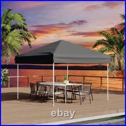 10x10FT Pop Up Canopy Tent, Shade Shelter WithHeavy Duty Steel Frame&Zipper Doors