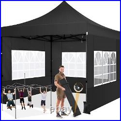 10x10FT Pop up Canopy Heavy Duty Commercial Instant Vendor Tent with Sidewalls