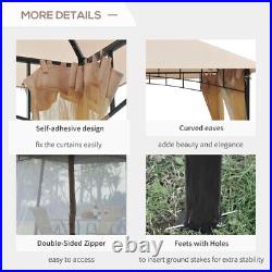 10x10ft Beige Outdoor Patio Gazebo Canopy Tent Garden Shade Shelter Awning