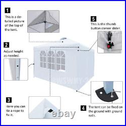 10x10ft Canopy Gazebo Easy Pop Up Market Tent Outdoor Wedding Heavy Duty White