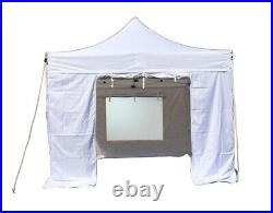 10x10ft Canopy Sidewall Kit Water Resist 320g Panel With Roll Up Window And Door