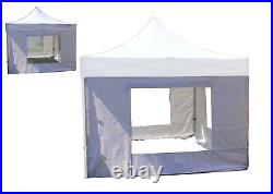 10x10ft Canopy Sidewall Kit Water Resist 320g Panel With Roll Up Window And Door
