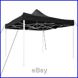 10x10ft EZ Pop Up Canopy Commercial Tent Sun Shade Shelter Black with Carry Bag