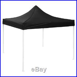 10x10ft EZ Pop Up Canopy Commercial Tent Sun Shade Shelter Black with Carry Bag