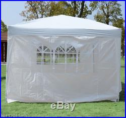 10x10ft Easy Pop Up Party Tent Gazebo Marquee Canopy with 4 Removable Sidewalls