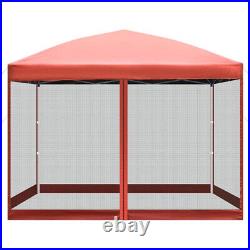 10x10ft Outdoor Easy Pop Up Canopy Screen Party Tent with Mesh Side Walls 3-Height