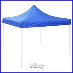 10x10ft Outdoor Ez Pop Up Wedding Party Tent Canopy Sunshade Shelter Blue with Bag