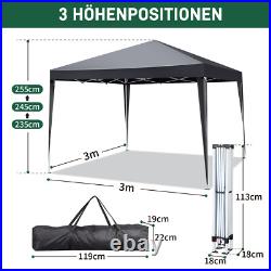 10x10ft Outdoor Pop Up Canopy Instant Canopy Tent with 4 Sidewalls Dark Grey 10x10ft Outdoor Pop Up Canopy Instant Canopy Tent with 4 Sidewalls Dark Grey