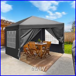 10x10ft Outdoor Pop Up Canopy Instant Canopy Tent with 4 Sidewalls Dark Grey 10x10ft Outdoor Pop Up Canopy Instant Canopy Tent with 4 Sidewalls Dark Grey