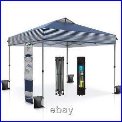 10x10ft Pop Up Canopy Beach Tent with One Push Setup Outdoor Sun Shade Gazebo