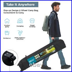 10x10ft Pop Up Canopy Beach Tent with One Push Setup Outdoor Sun Shade Gazebo