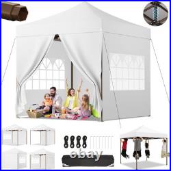 10x10ft Pop Up Canopy Heavy Duty Waterproof UPF 50+ Party Tent with 4 Sidewalls