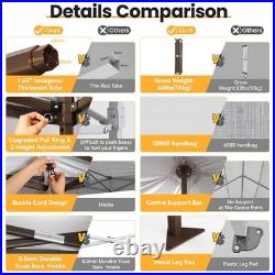 10x10ft Pop Up Canopy Heavy Duty Waterproof UPF 50+ Party Tent with 4 Sidewalls