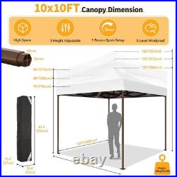 10x10ft Pop Up Canopy Heavy Duty Waterproof UPF 50+ Party Tent with 4 Sidewalls