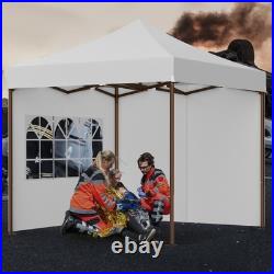 10x10ft Pop Up Canopy Heavy Duty Waterproof UPF 50+ Party Tent with 4 Sidewalls