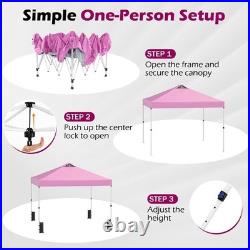 10x10ft Pop Up Canopy Tent Commercial Outdoor Wheeled Bag BBQ Camping Market