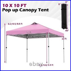 10x10ft Pop Up Canopy Tent Commercial Outdoor Wheeled Bag BBQ Camping Market