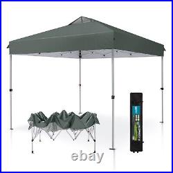 10x10ft Pop Up Canopy Tent, Easy Up Instant Outdoor Canopy with Vented Top Gray