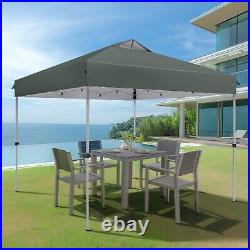 10x10ft Pop Up Canopy Tent, Easy Up Instant Outdoor Canopy with Vented Top Gray