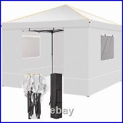 10x10ft Pop Up Canopy Tent with 4 Removable Sidewalls Waterproof Instant Gazebo